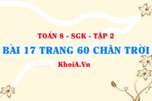 Bài 17 trang 60 Toán 8 Chân trời sáng tạo Tập 2